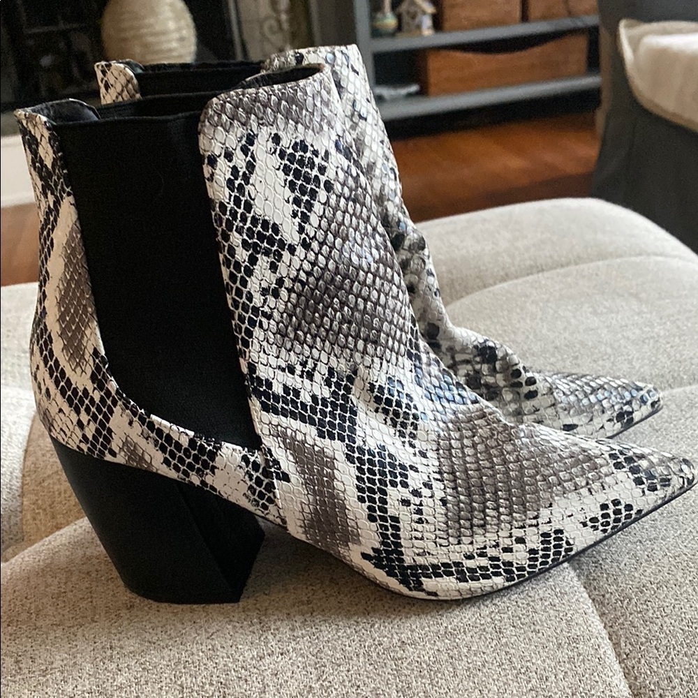 Lulu's Snakeskin Ankle Boots - Picture 3 of 12